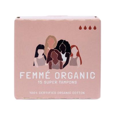 Femme Organic Organic Cotton Tampons Super x 15 Pack